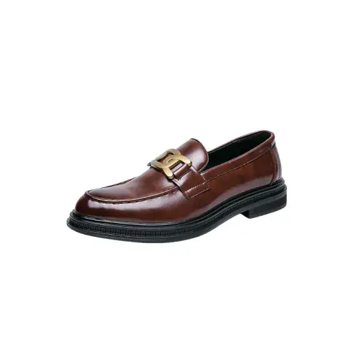 Men's Handcrafted Leather Buckle Loafers